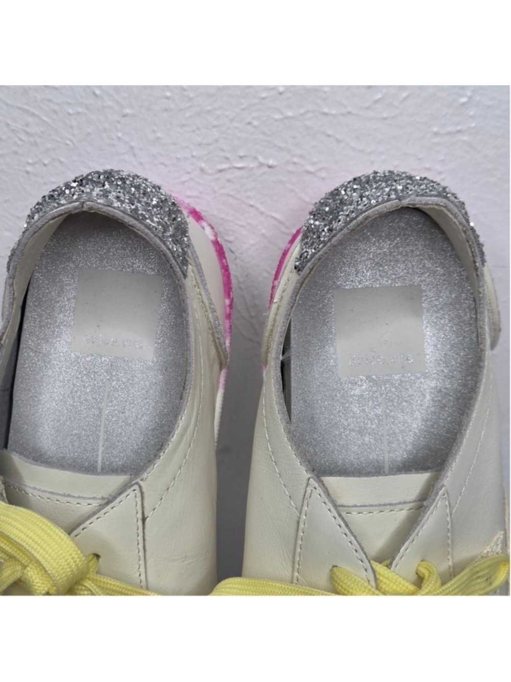 Anthropologie X Dolce Vita Zaga Citron Tie Dye Leather Sneakers Women's Size 9 - Picture 10 of 14